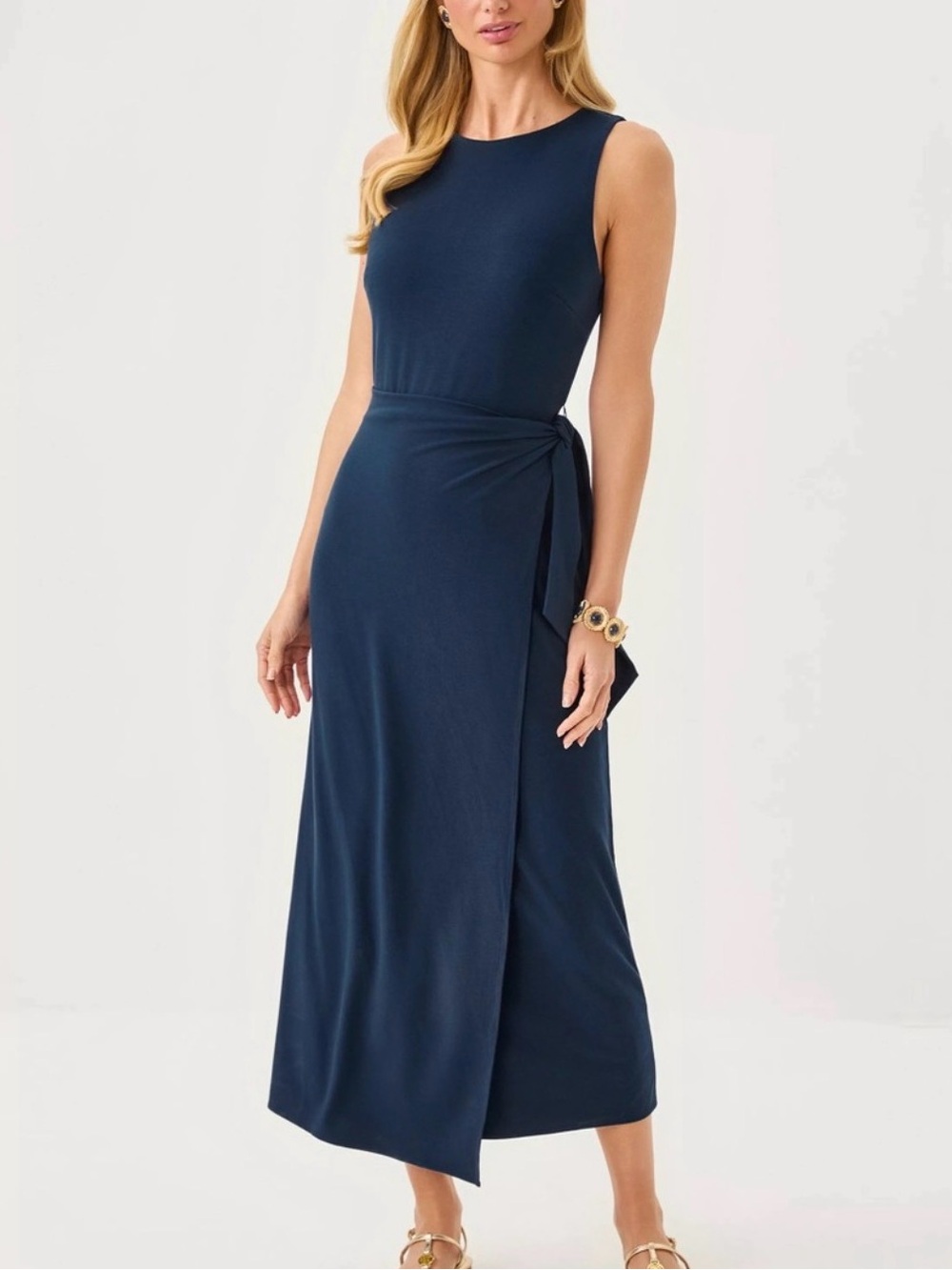 NWT Lilly Pulitzer Estela Midi Dress Navy XL